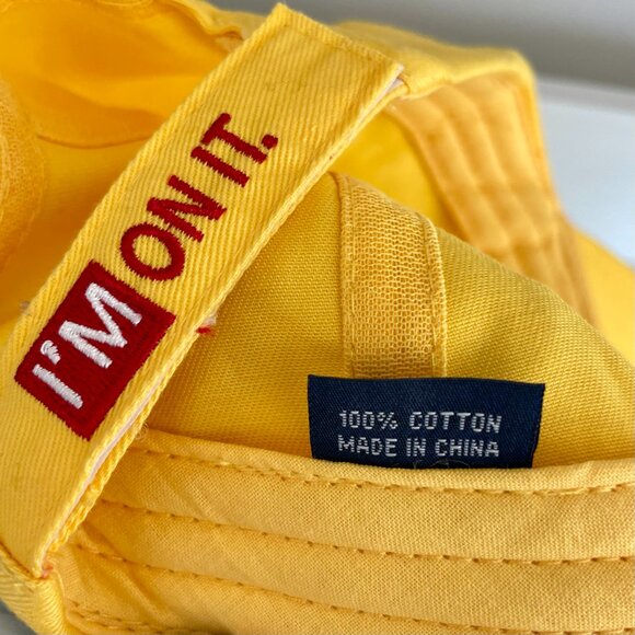 EUC | Yellow Baseball Cap With Red Embroidered D H L Logo - Picture 6 of 7